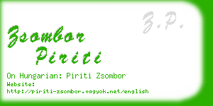 zsombor piriti business card